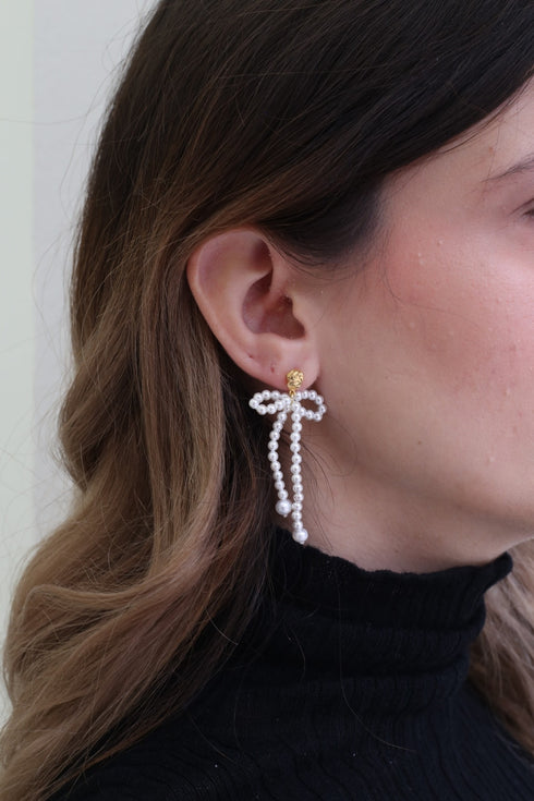 FEDRA PEARL EARRINGS SILVER